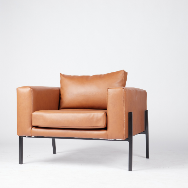 Box Frame Euro Leather Chair - Image 2