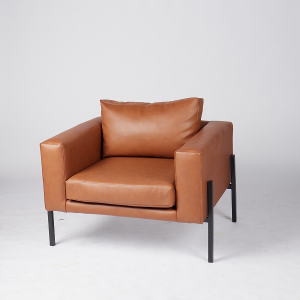 Box Frame Euro Leather Chair - Image 3