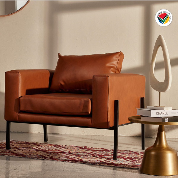 Box Frame Euro Leather Chair