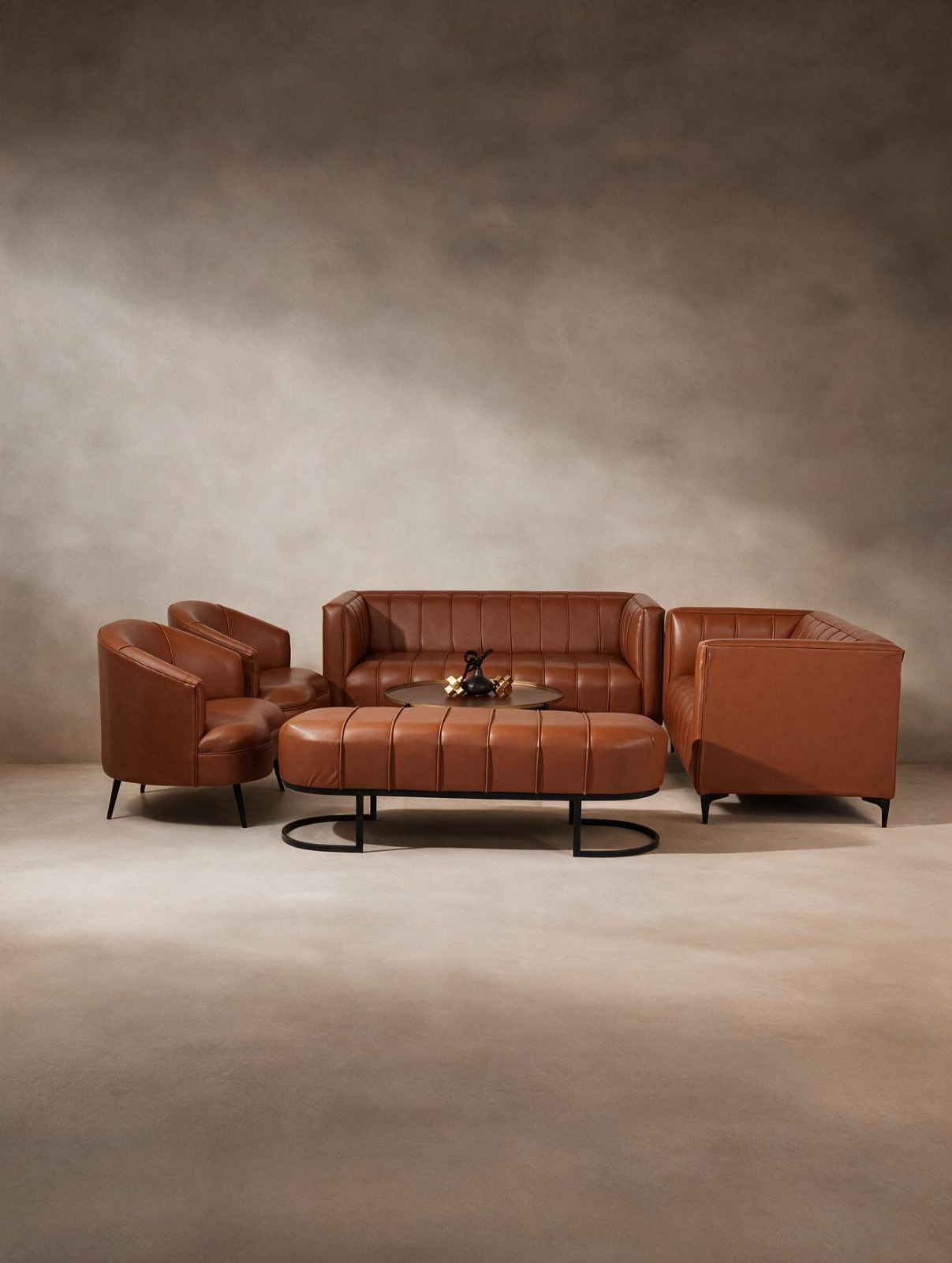 Euro Leather 10 Seater – Apple Chair Combo